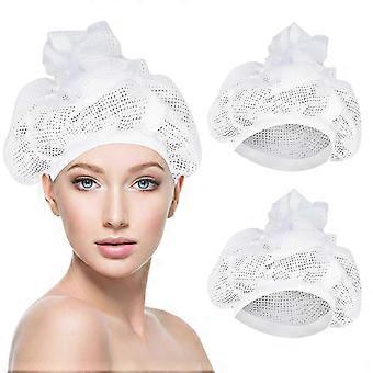 2 cuffie diffusore per capelli regolabili in rete bianca per capelli ricci, asciugatura rapida e controllo dell'effetto crespo.