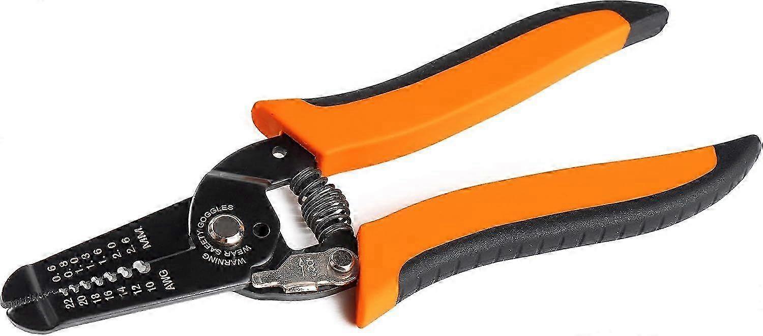 Wire stripper and cutter - Stripping tool compatible with solid and stranded wires 22-10 AWG