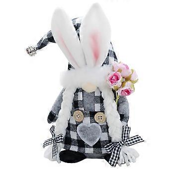 Easter Bunny Gnome Decorative Easter Bunny Dwarf Doll Gnome Ornament for Gift