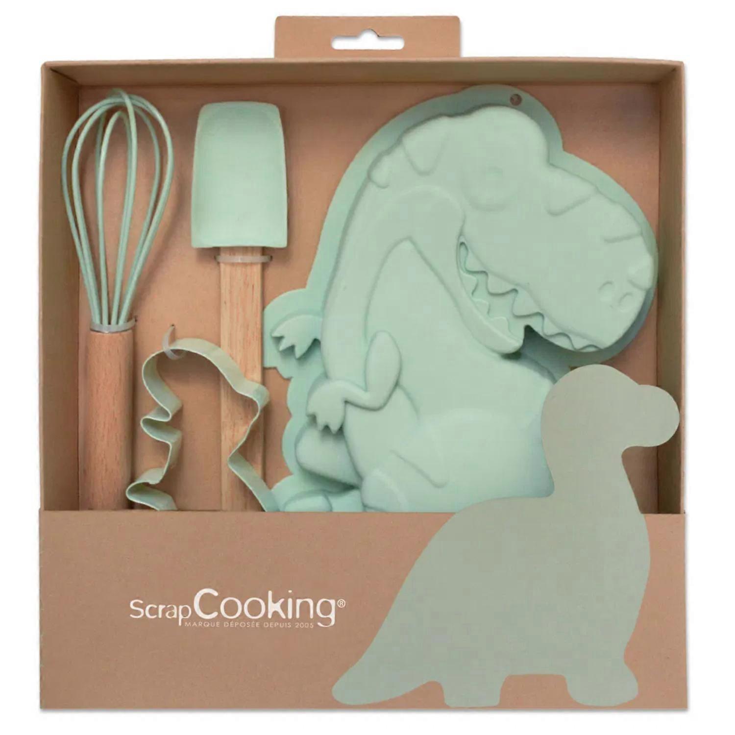 Child's Baking Set: 4 Piece Dinosaur Baking Set