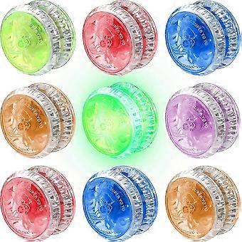 9 Pieces Led Light Yo-yo Responsive Ball Bearing Yoyo Plastic Responsive Yoyo Entertaining Yoyo For Beginner Birthday Party Favors Goodie Bag Fillers