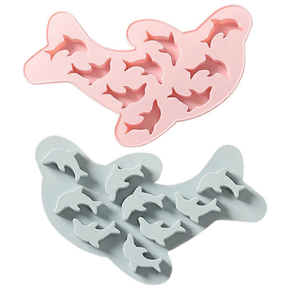 Ice Mold Dolphin Shape Silicone Mold for Ice Making 6Pcs