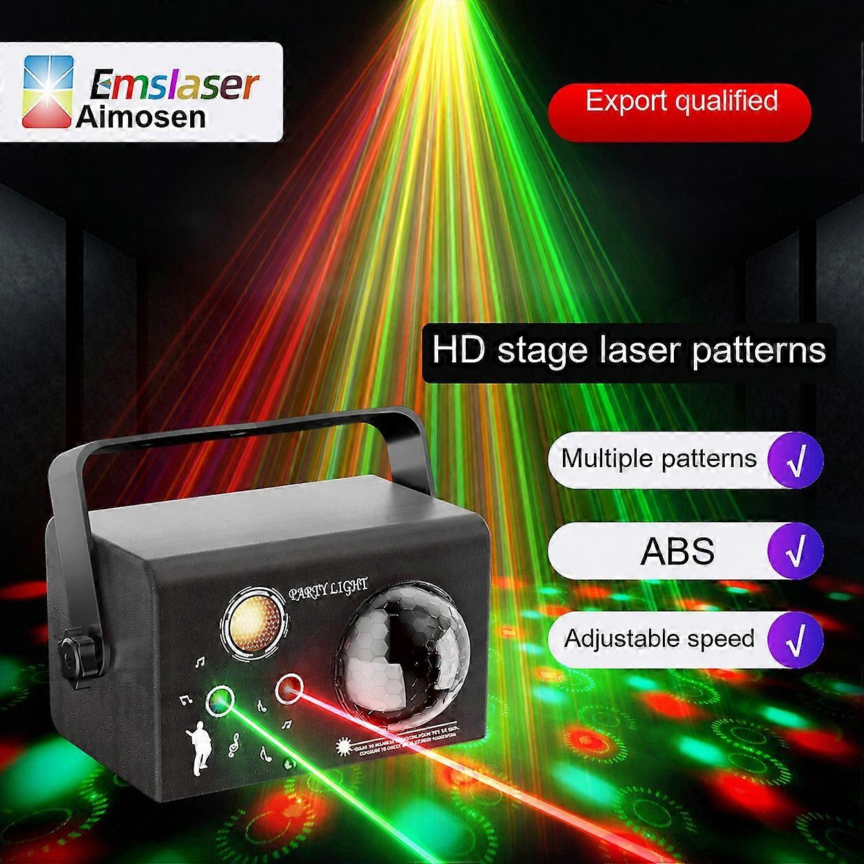 LED Magic Ball Stage Light with Voice Control, Remote Control and Pattern Effect Modes