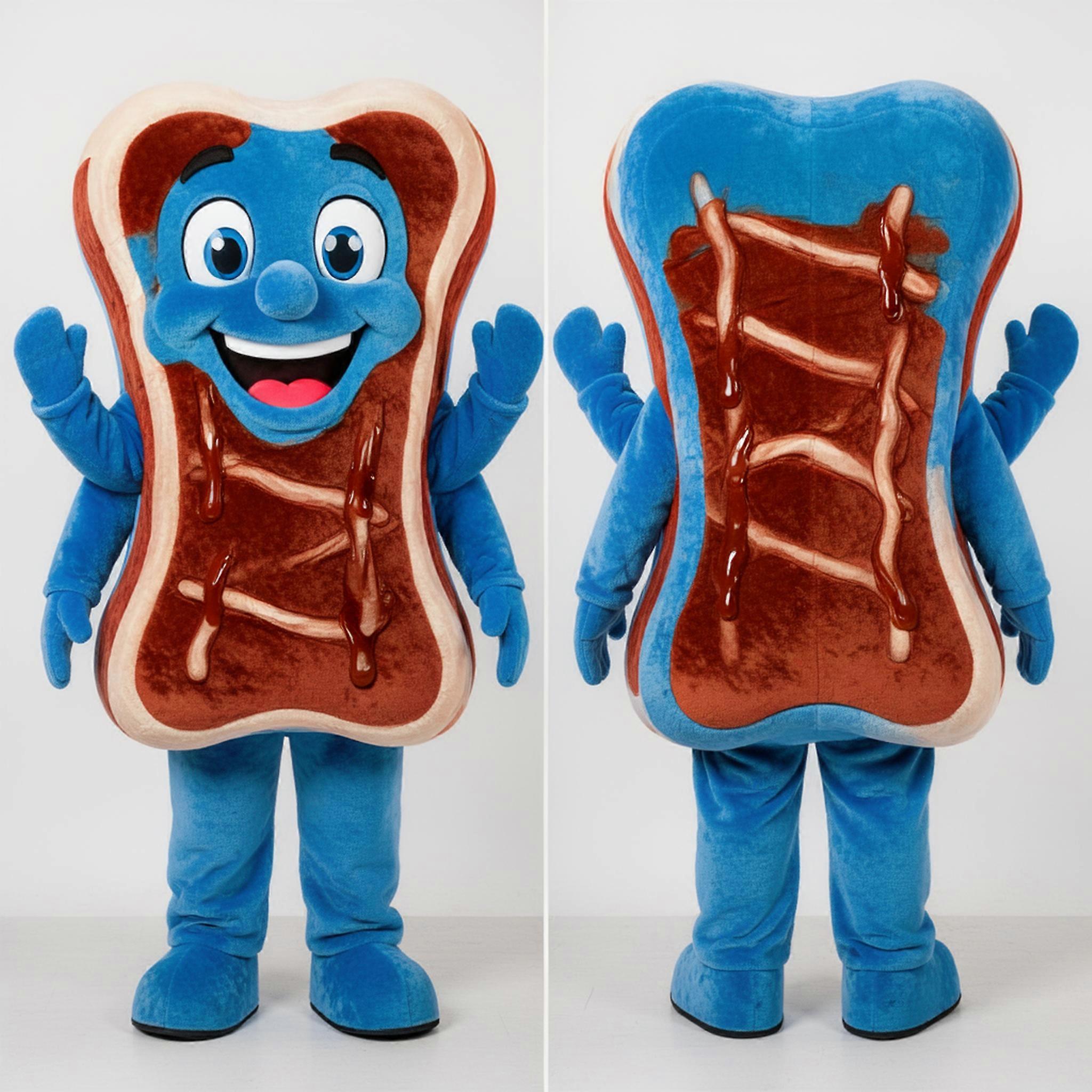 MASTICOT Crimson Plush Bbq Ribs Mascot