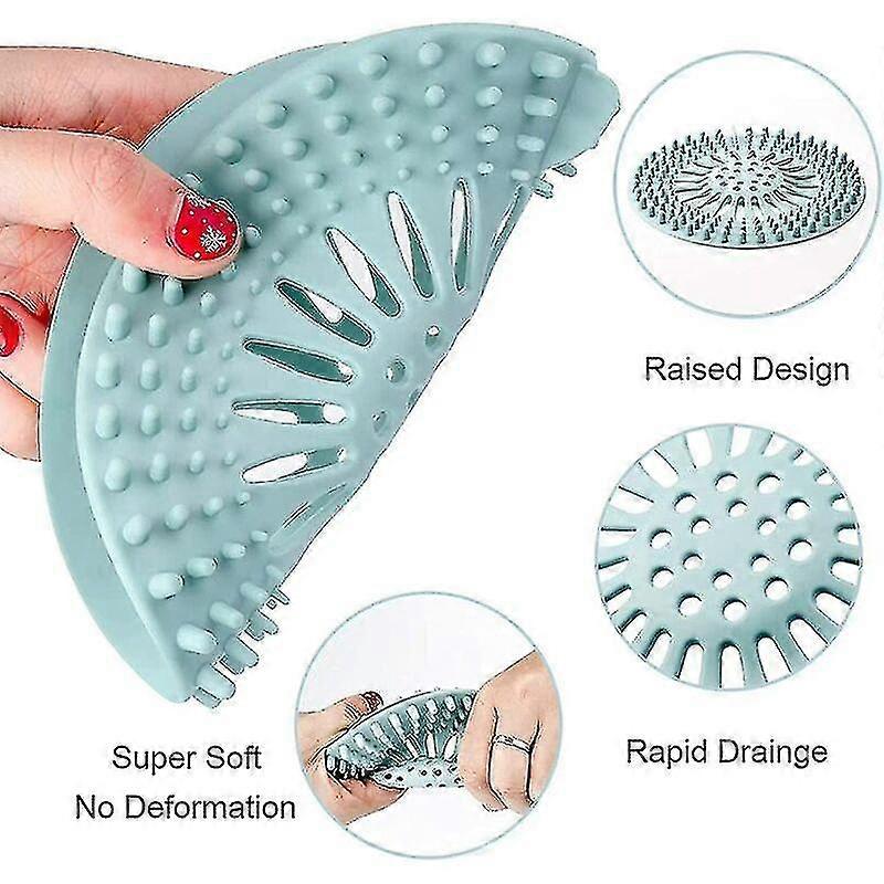 6Pcs Silicone Shower Drain Covers