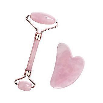 Doppelkopf-Jaderoller mit Gua-Sha-Werkzeug