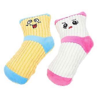 2 Pcs Squeaky Plush Dog Toys