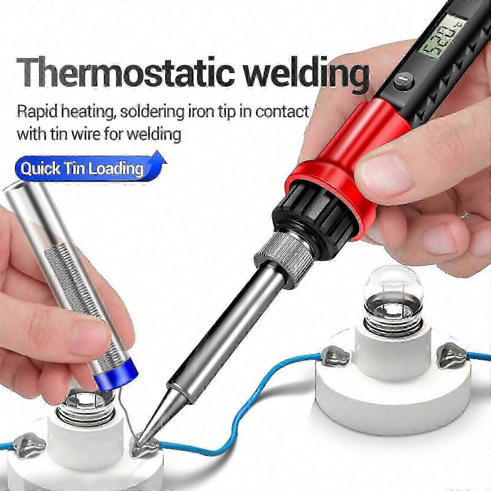 Metal-Bodied Adjustable Ceramic Soldering Iron