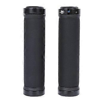 Ergonomic Anti-Skid Bike Handlebar Grips with Screw Lock, Shock-Absorbing Synthetic and Aluminum Alloy, 1 Pair for Cycling