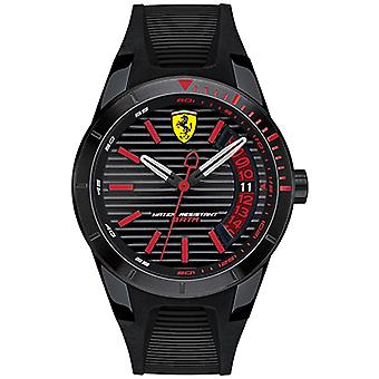 Ferrari Redrev t Quartz analoge man horloge met siliconen armband 0830428