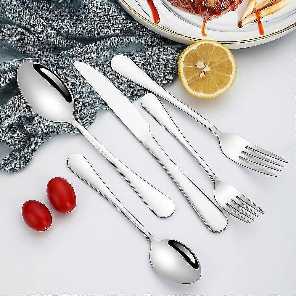 Modern Stainless Steel Flatware Set 20-Pc
