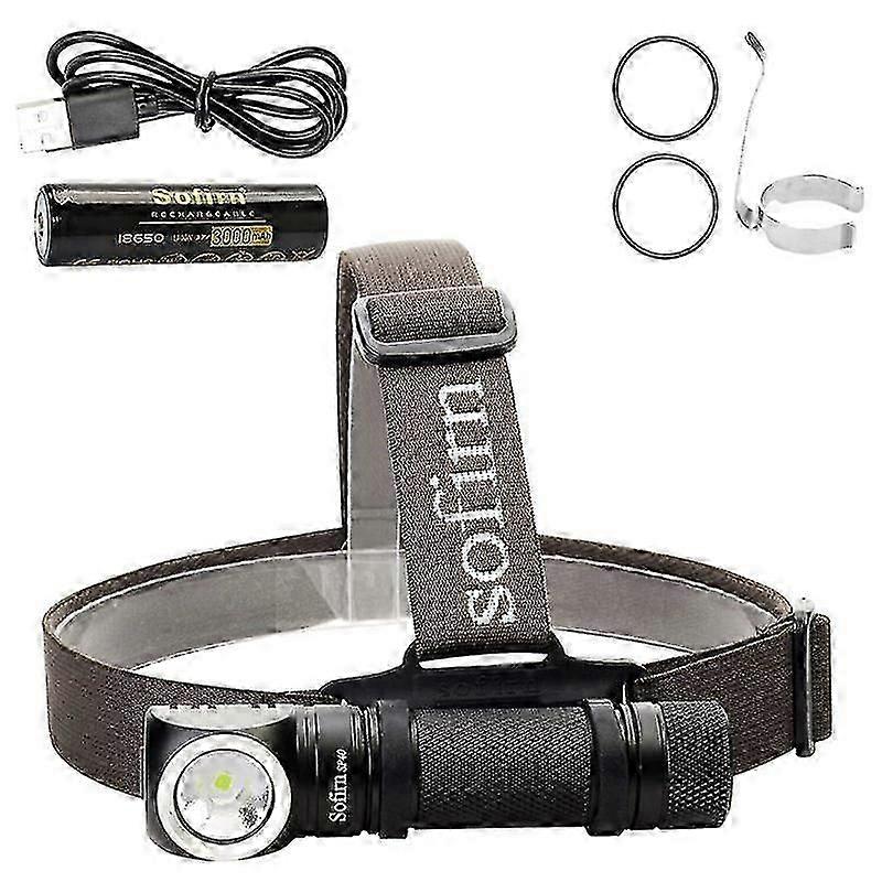 sp40 usb rechargeable headlight with batteryb