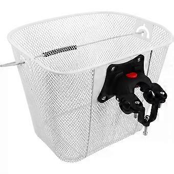 Front Bike Basket Adult Wire Attachment with Adjustable Diameter, Iron Mesh Structure and Large Capacity Storage for Mountain Bikes, Lightweight and Q