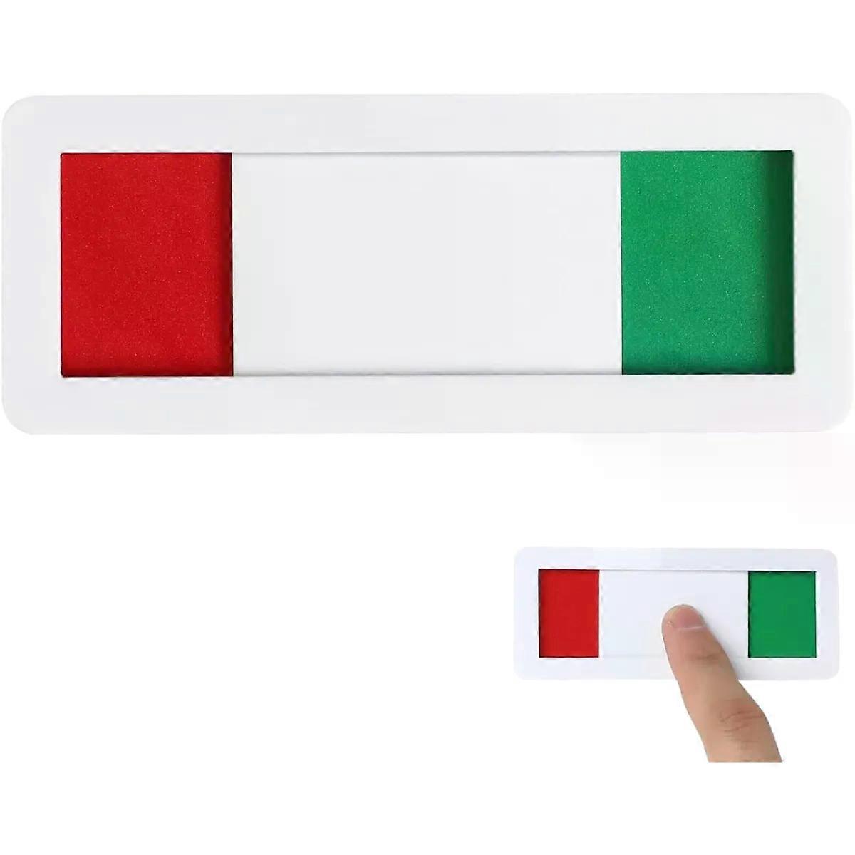 Open Closed Slider Privacy Sign Red Green Indicator