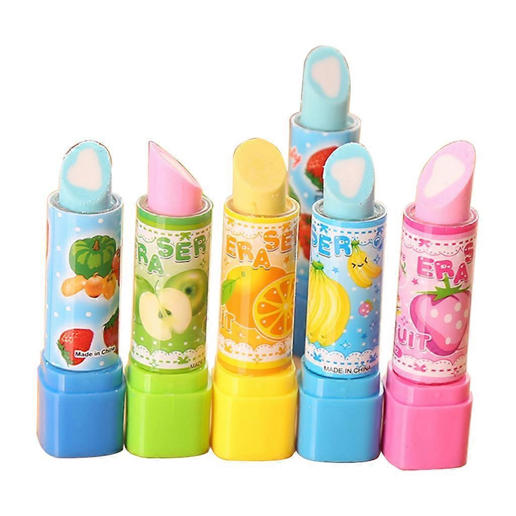 Lipstick-Shaped Fruit Eraser