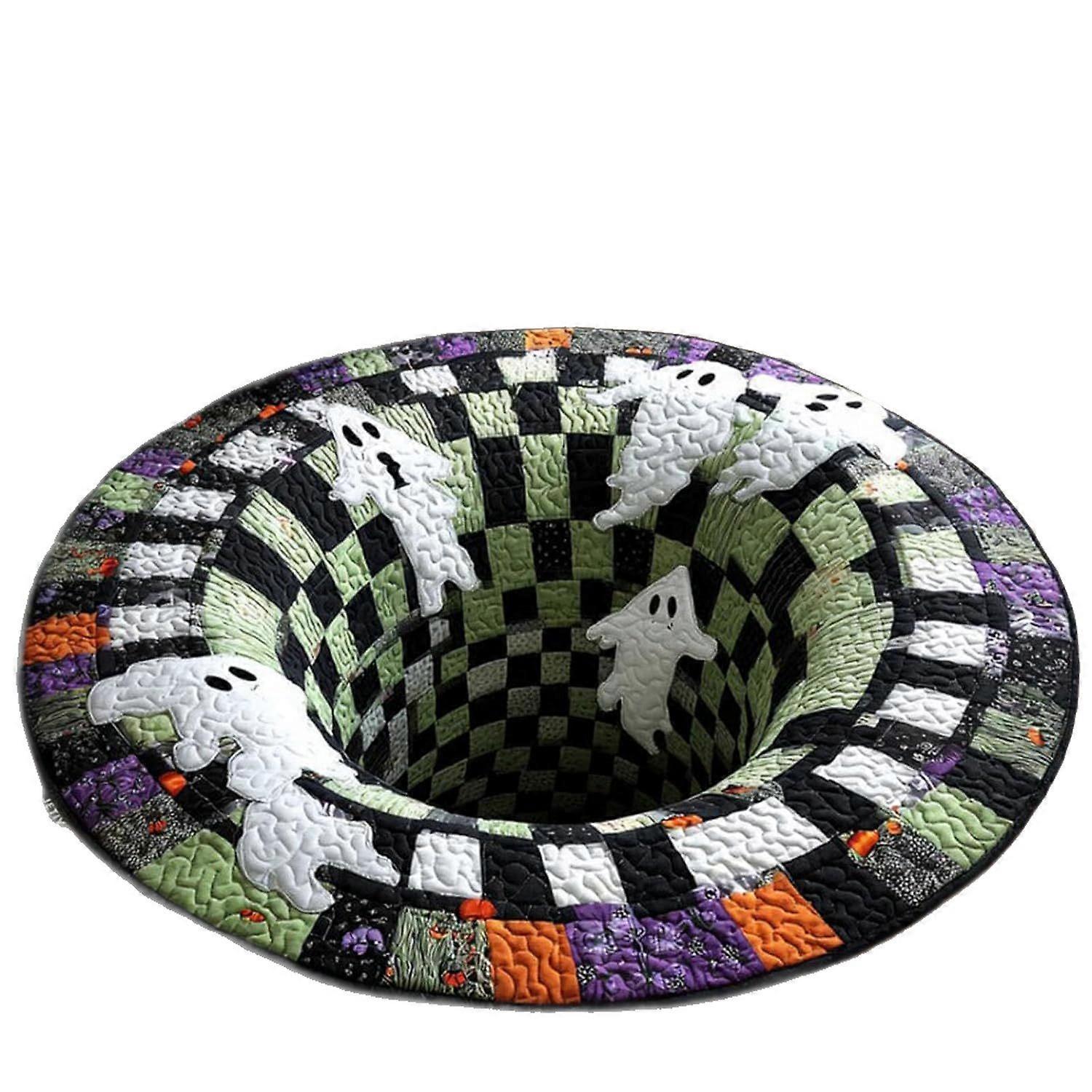 Ghost Skeleton 3D Optical Rug