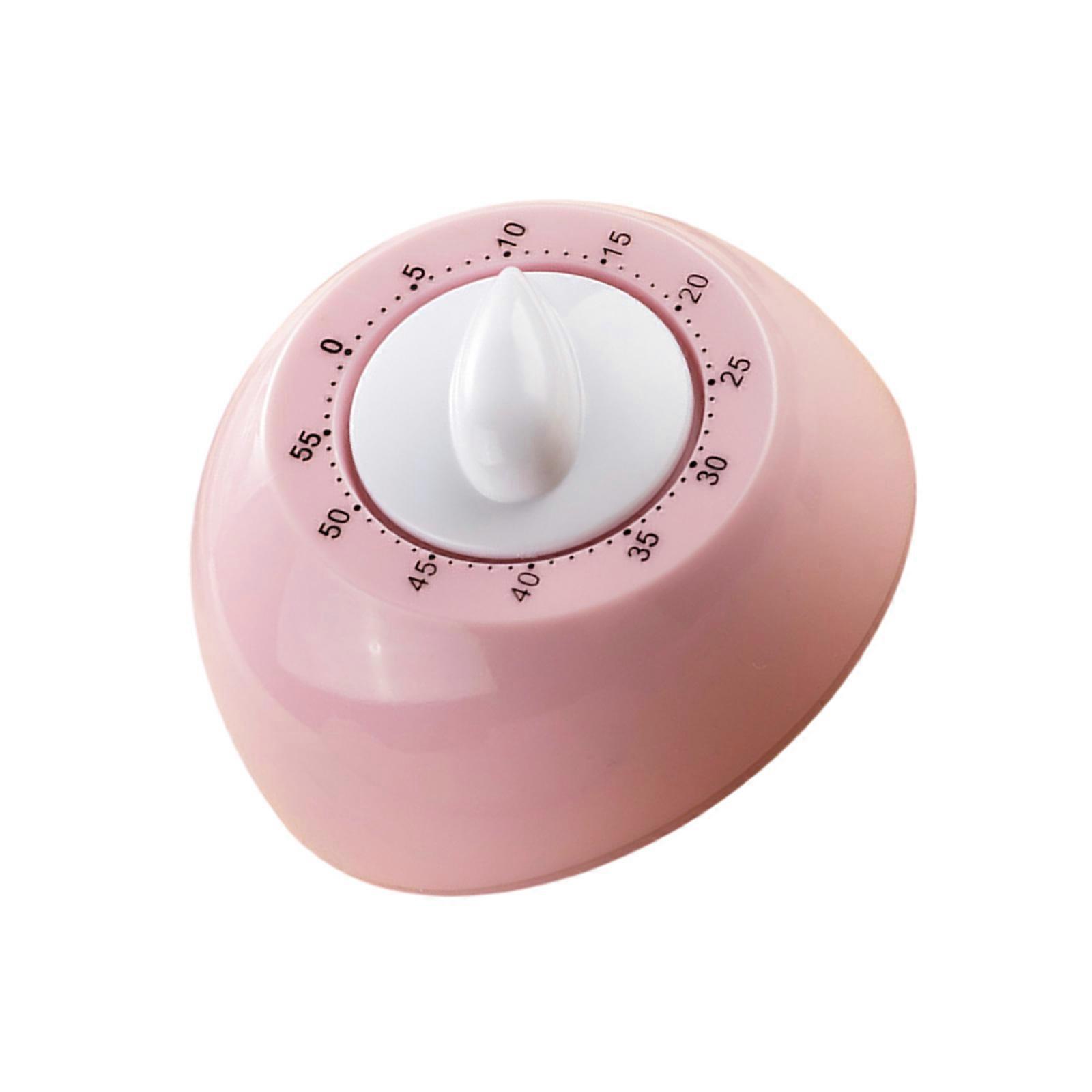 Practical Round Baking Timer Kitchen Time Management Tool Plastic Texture Suitable for Baking Boiling and Workouts  Pink