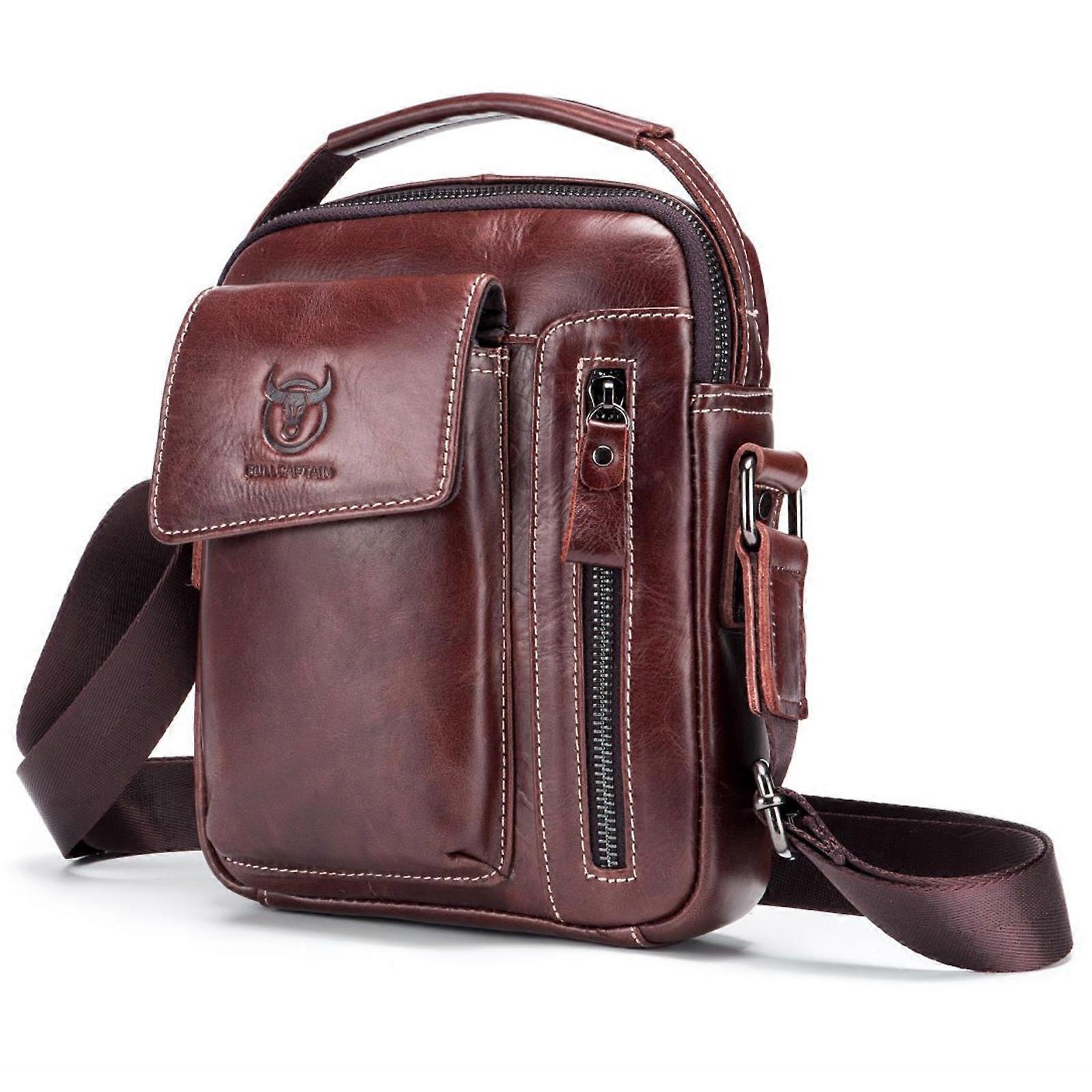 Spacious Genuine Leather Crossbody