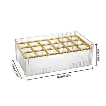 1 organizer trasparente per rossetti, vassoio porta pennelli da trucco, organizer con scomparti, organizer acrilico con 18 slot per pennelli da trucco.