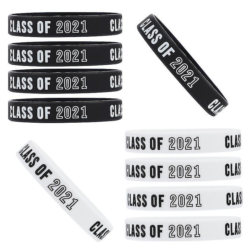 6X6cm Unisex Wristbands 10 Pcs Class Of 2021 Bracelet Party Wristband For High School College Univer