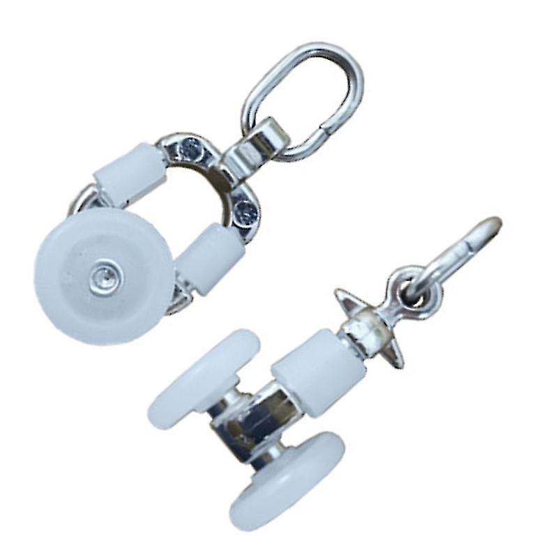 Picture 3 Window Treatment Replacement Parts 20pcs Curtain Track Rollers Twin Wheeled Carriers Curt