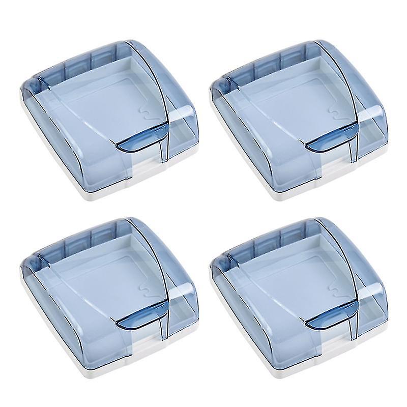 9.5X11.5cm Blue Power Outlets & Sockets 4pcs Wall Switch Socket Cover Outlet Shield Blocker Splashpr