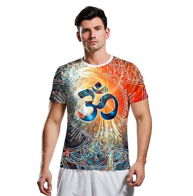 Summer Hot Sale Outlet Men's 3d Digital Printing Us Size Loose Sports Short Sleeve T-shirt