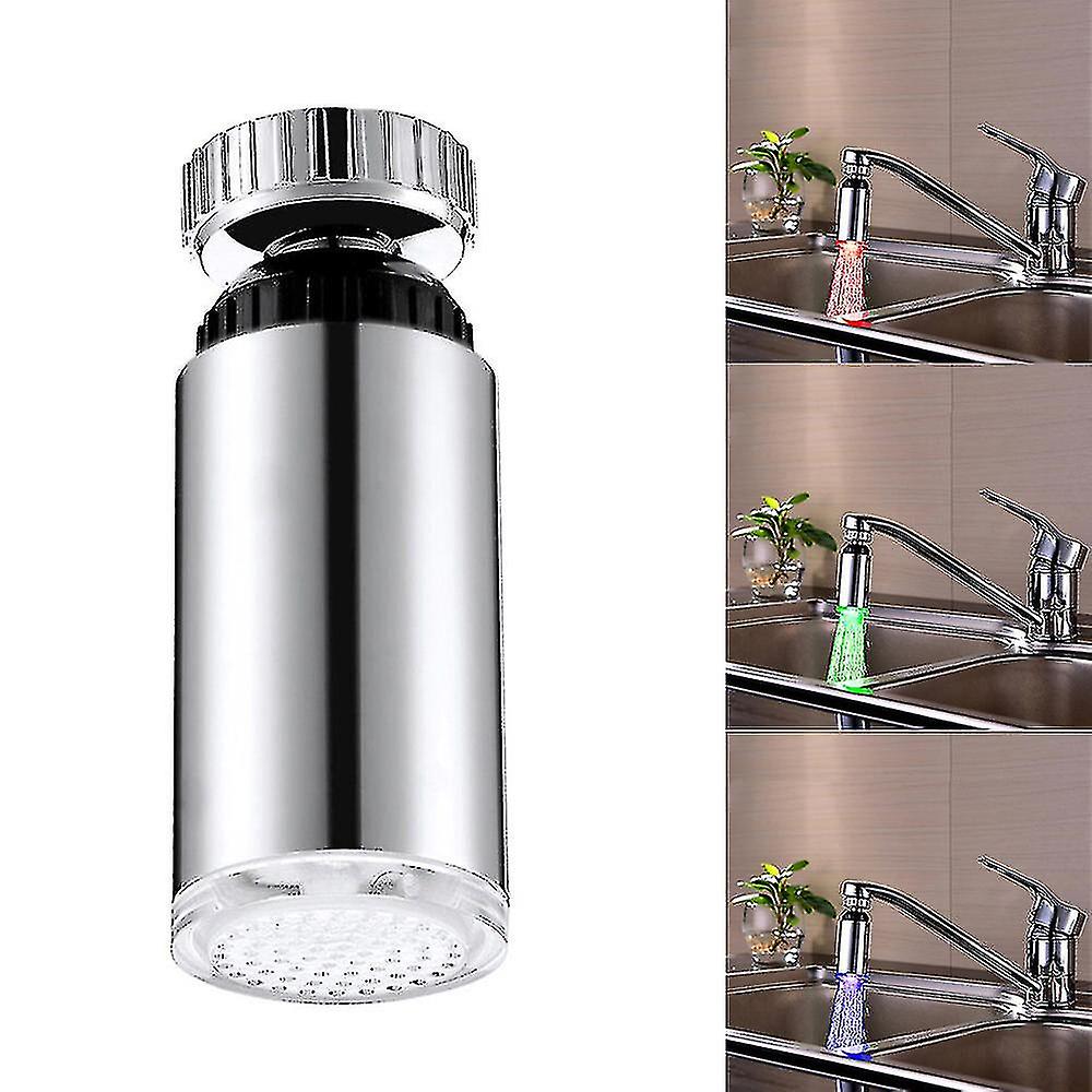 Colorful Led Water Faucet 3 Colors Changing Temperature Control Faucet Water Stream Faucet Tap