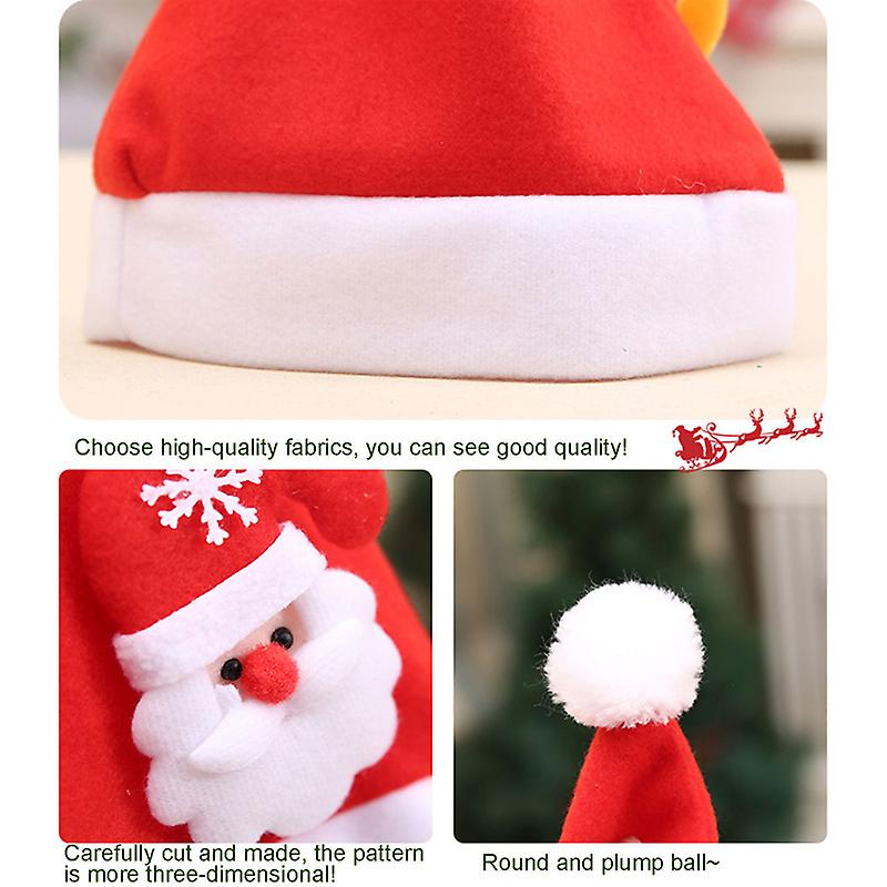 KFZR - Bonnet de Père Noël Chapeau Noel pour Les Fête Doux Adulte Unisexe Rouge 17.7*12.6 In (45