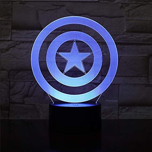 Comic Shield Captain America Black Falcon LED Lamp Color Changing USB ...