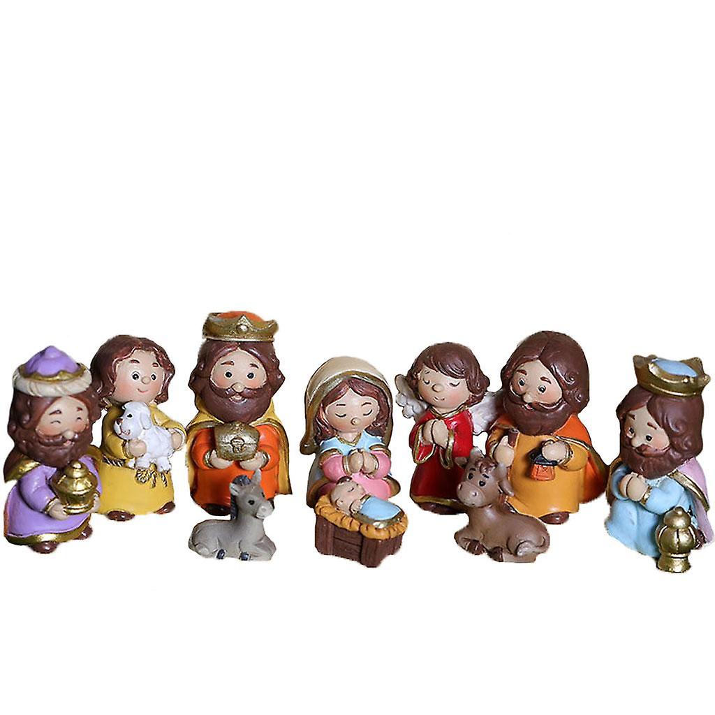 Hellige Nativity Scene Set Xmas Tabletop Ornament Gaver Multicolor