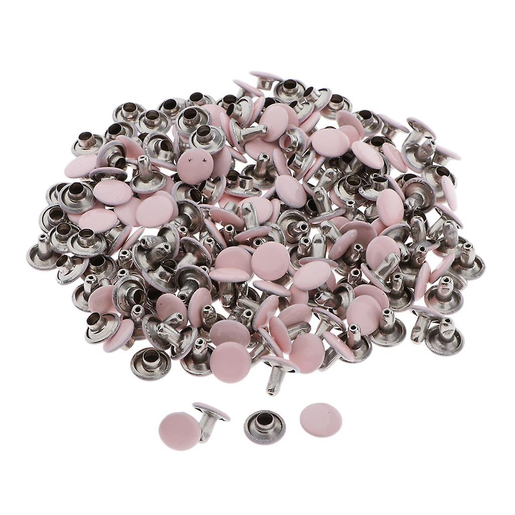 100pcs Double Sided Snap Button Leather Craft Garment Accessories 8mm White