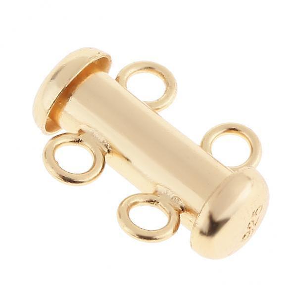 9x925 Sterling Silver Gold Plated Multi Strand Slide Clasp Findings 2 Strand