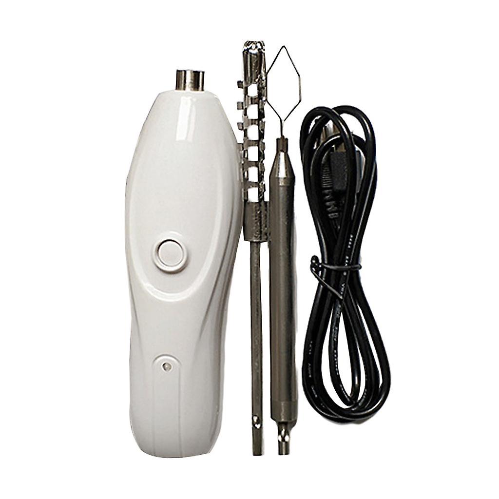 Electric Vegetable Corer Tool Portable White for Kitchen Carving Cucumber