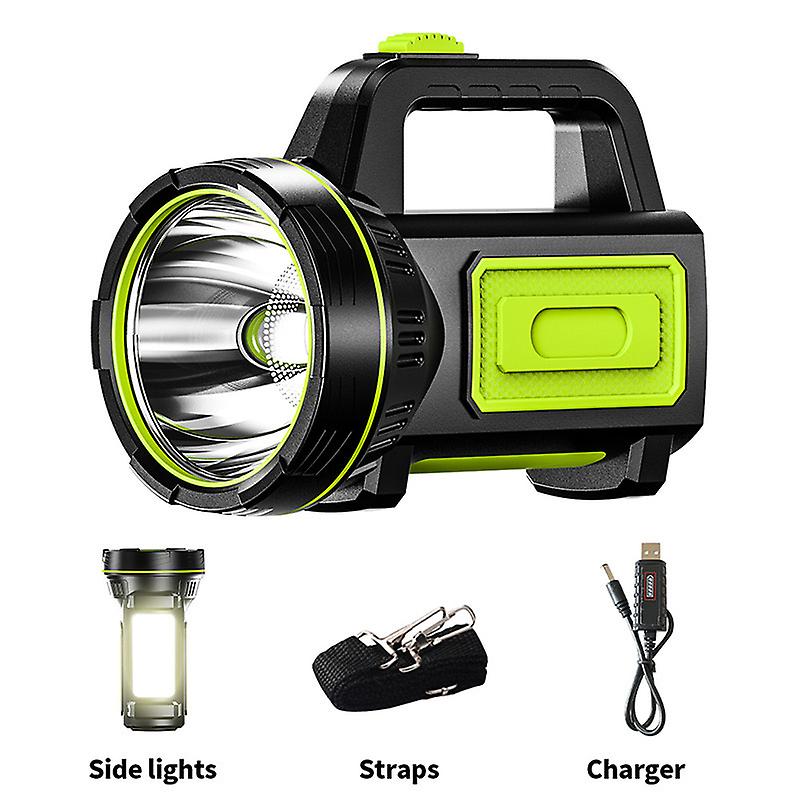 Powerful mAh USB Rechargeable LED Flashlight with Side Light