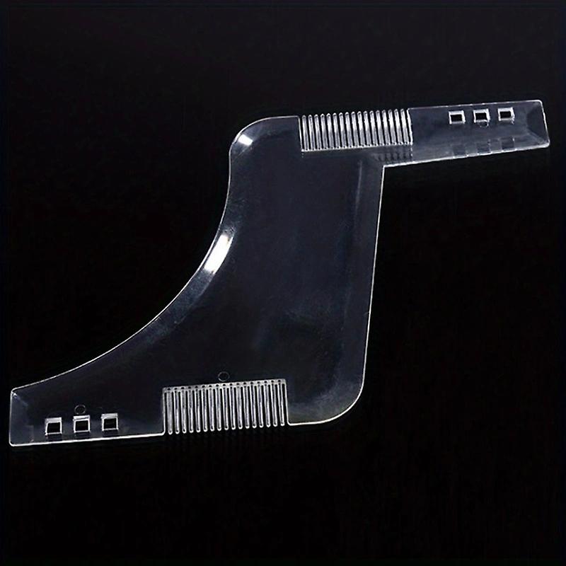 Beard Styling Template Comb - Transparent Men S Moulding Tool For Perfect Trims & Shapes
