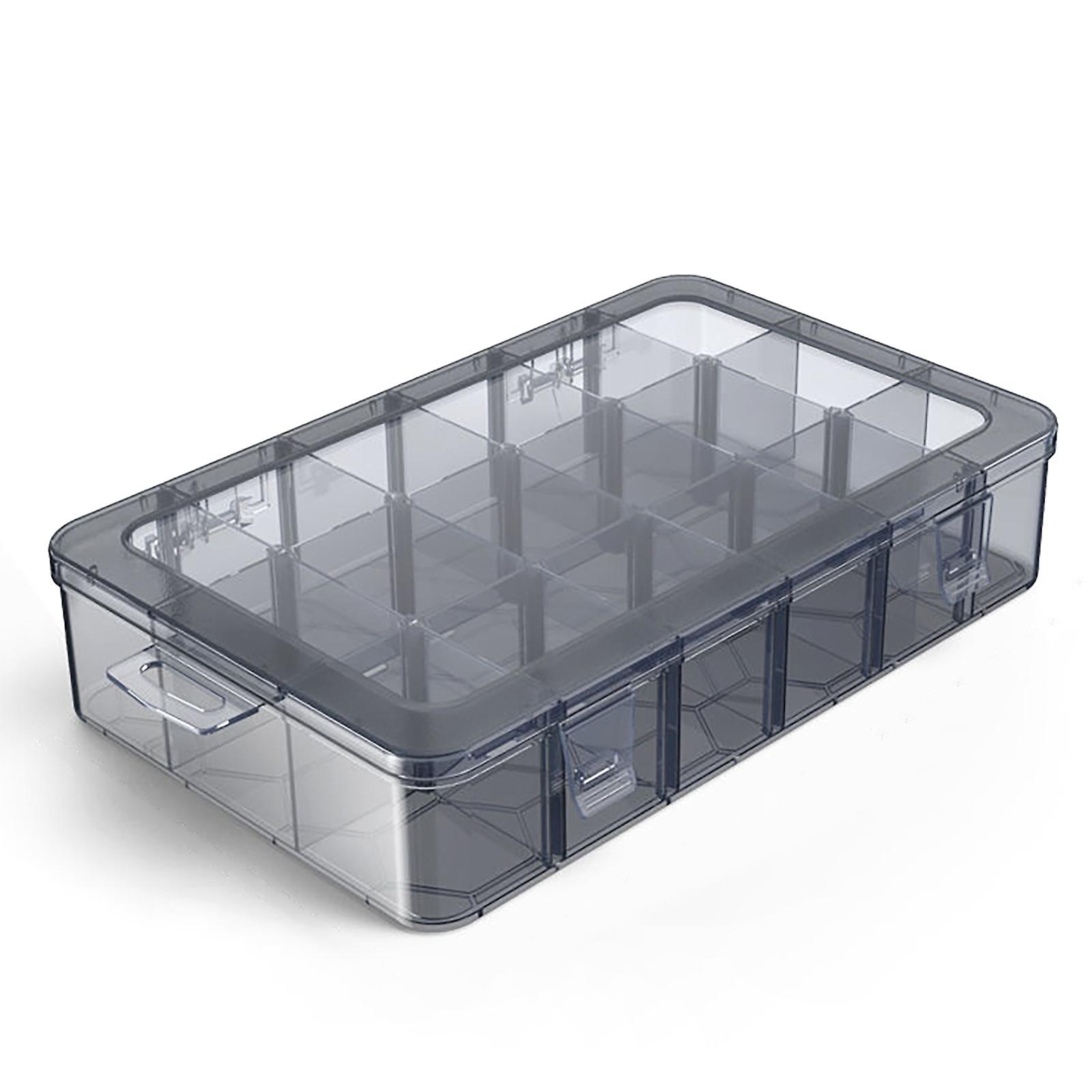 18 Grids Screw Storage Box Adjustable Classification Grid Toolbox Versatile Storage For Small Items