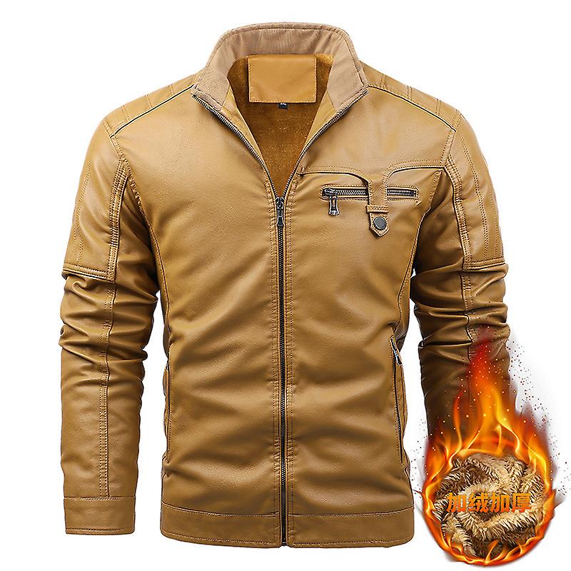 Mænds fleece efterår og vinter Ny oversized plus fløjl tyk leathe