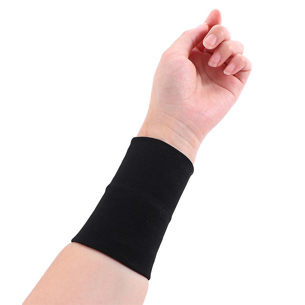 Sports Compression Protective Wristband Exercise Wrist Brace Soft Wrist Cuff Breathable Wrist Support Basketball Wrist Protector-black