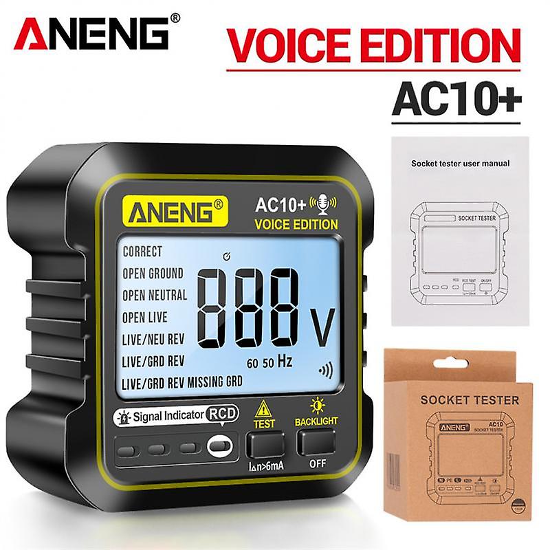 Aneng Ac11 Digital Smart Socket Tester Voltage Test Socket Detector Us/uk/eu/au Plug Ground Zero Line Phase Check Test