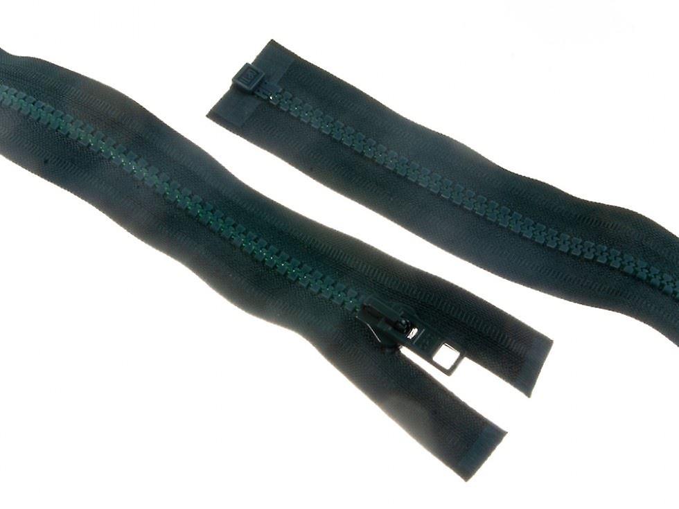 Minerva Plastic Chunky Open End Zips Bottle Green - 50 cm - each