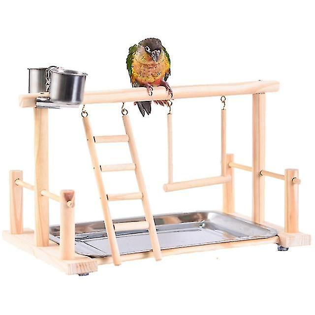 Bird Toys Pet Bird Toy Activity Center Birdcage Stands With Bird Perch Ladder Hammock Feeder Parrot Bird Toys