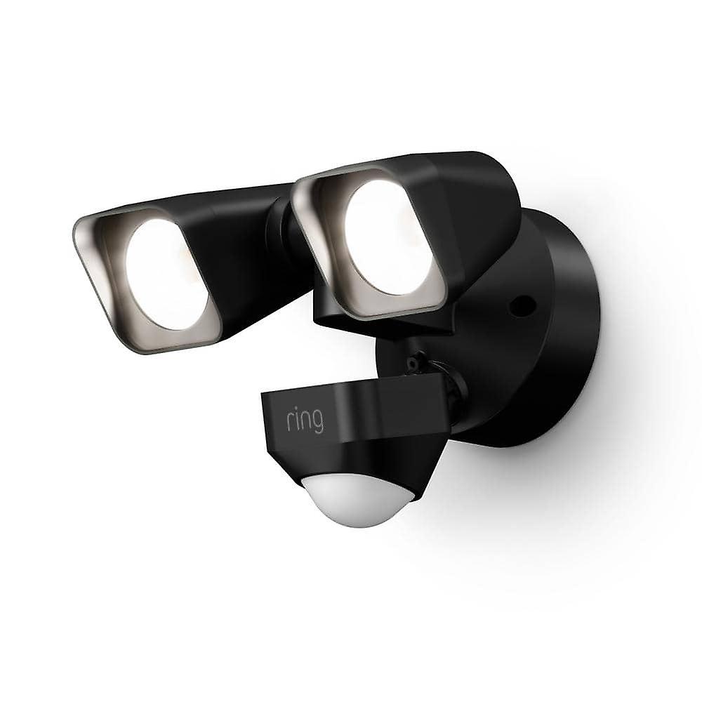 Smart Lighting Black Motion Activated Outdoor Integrated LED Floodlight Wired