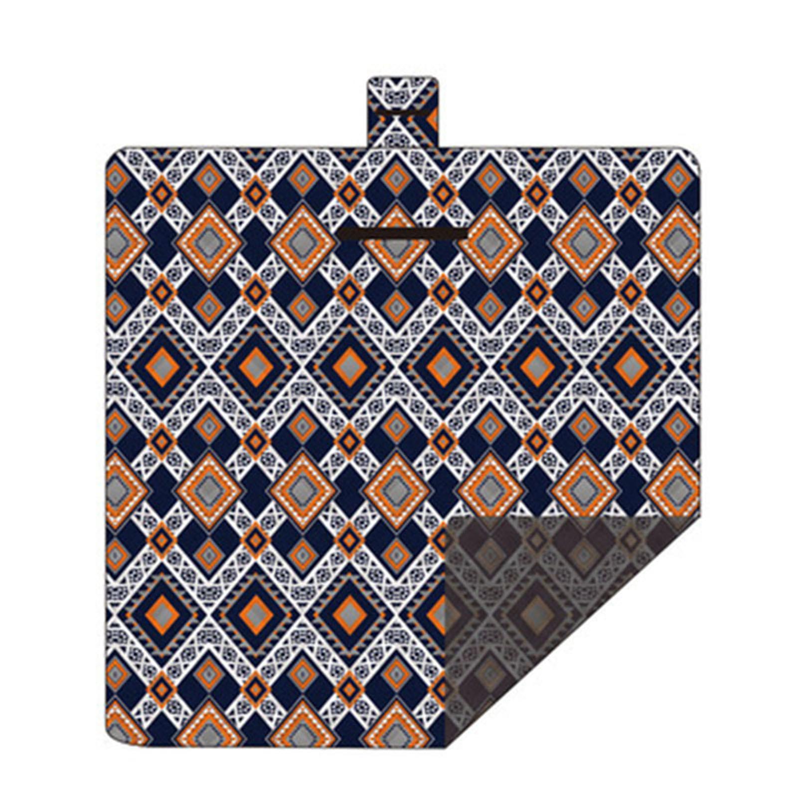 Waterproof Square Picnic Blanket Sandproof Handy Beach Mat for Outdoor Can be Folded into A Bag Machine-wash Safe 2*2m