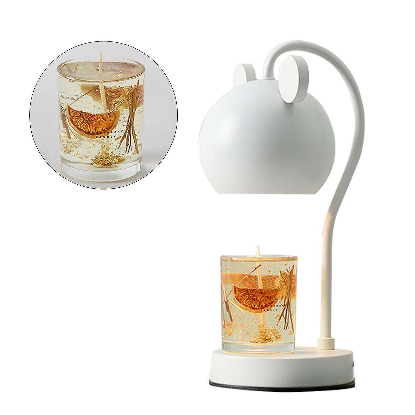 Adjustable Dimmable Scented Candle Warmer Lamp White EU Plug