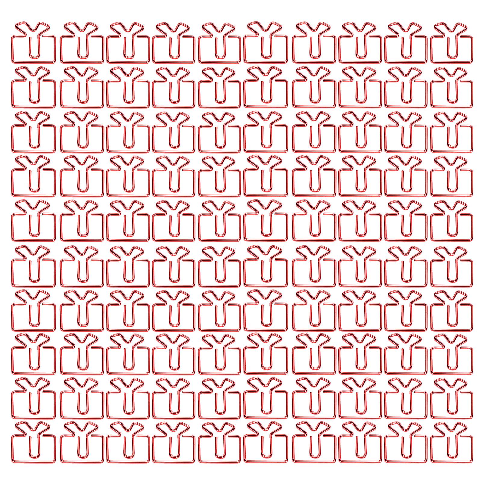 100 Pcs Cute Shaped Paperclips: Light Portable Office Clips for Document Files