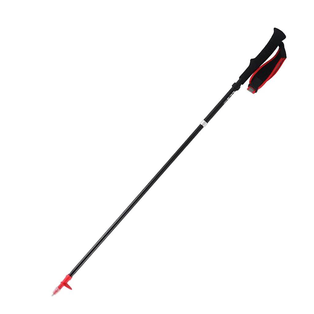 1pcs Collapsible Telescopic Trekking Pole Adjustable Walking Stick Red