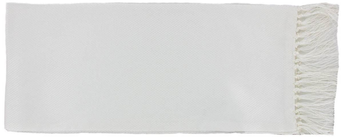 ロンドンの Michelsons 狭いドレス シルク スカーフ - 白