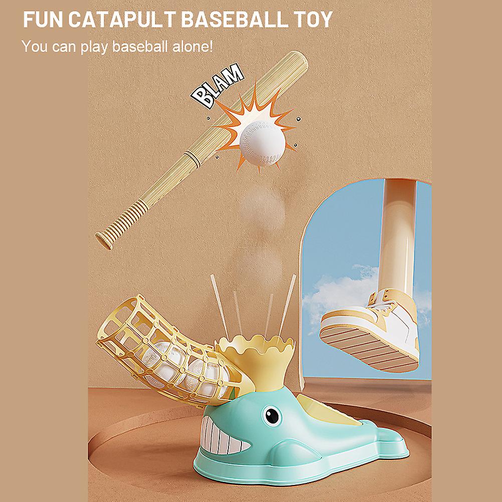 Kids Baseball Pitching Machine Step On Baseball Launcher Baseball Batting Machine Baseball Training Pitcher Game