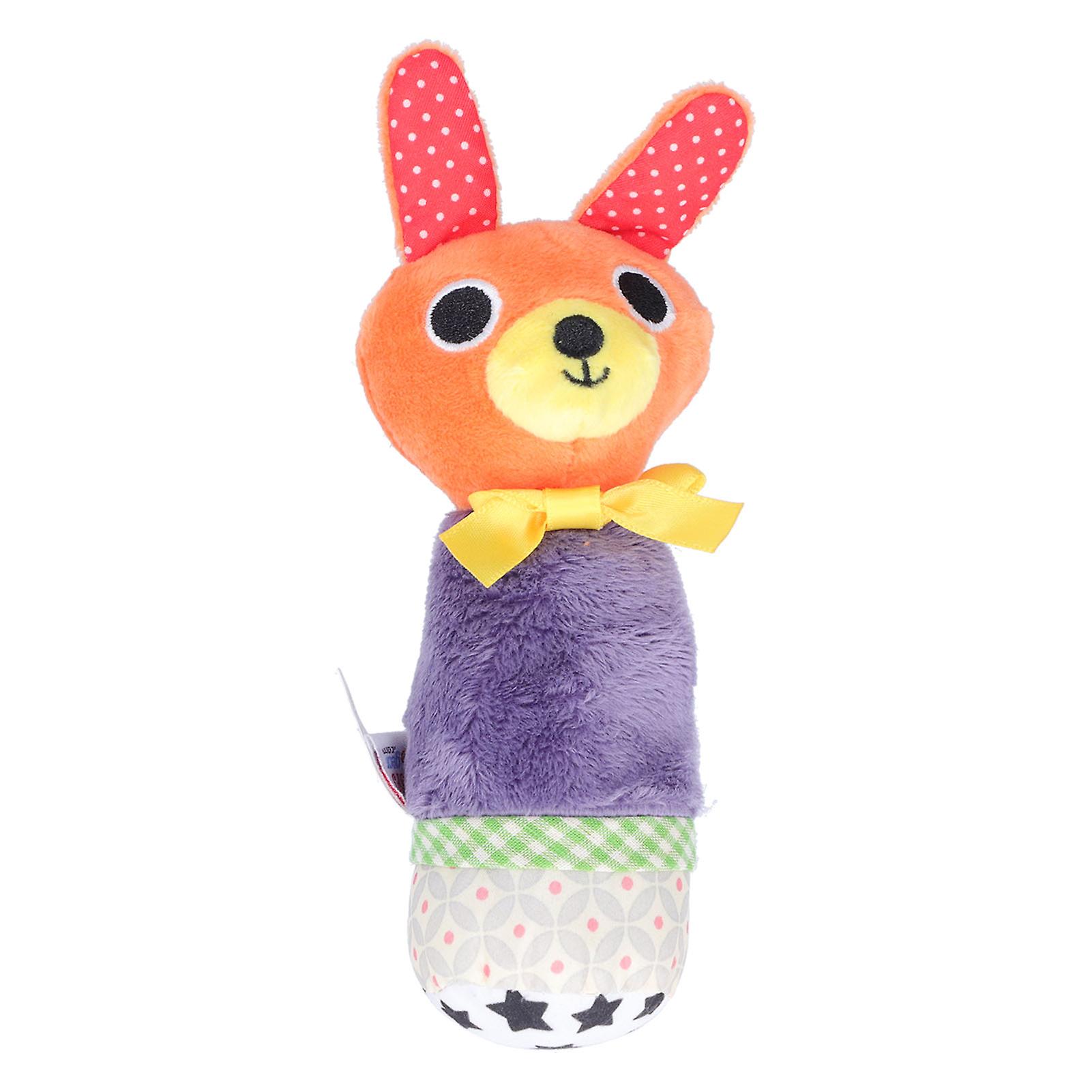 Cute Plush Baby Rattle Toy with Gentle Ringing Sound for Early Learning